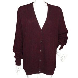 CYPRESS LINKS Cardigan Sweater, L, Maroon flecked, Long sleeve, Vintage, Buttons
